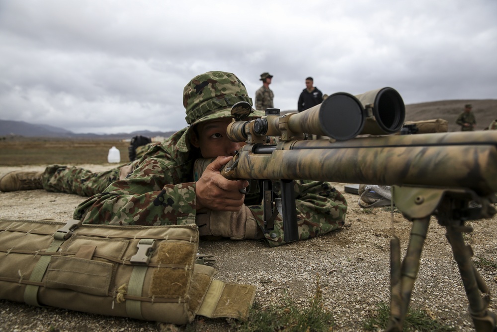 Marine Scout Snipers train JGDSF Fundamentals of Shooting