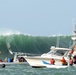 A Coast Guard Station Monterey motor lifeboat helps maintain safe vessel traffic at Mavericks