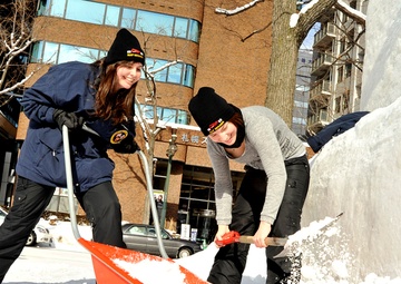 2014 Navy Misawa Snow Team completes third day of snow sculpting