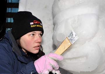 2014 Navy Misawa Snow Team completes third day of snow sculpting
