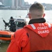 Coast Guard members patrol Hudson River during Super Bowl XLVIII