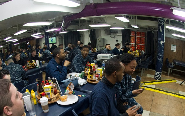 USS George Washington hosts Super Bowl XLVIII party