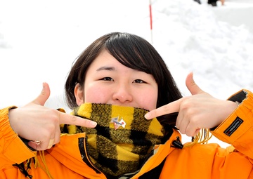 2014 Navy Misawa Snow Team completes 'Fighting Bee' snow sculpture