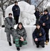 2014 Navy Misawa Snow Team completes 'Fighting Bee' snow sculpture
