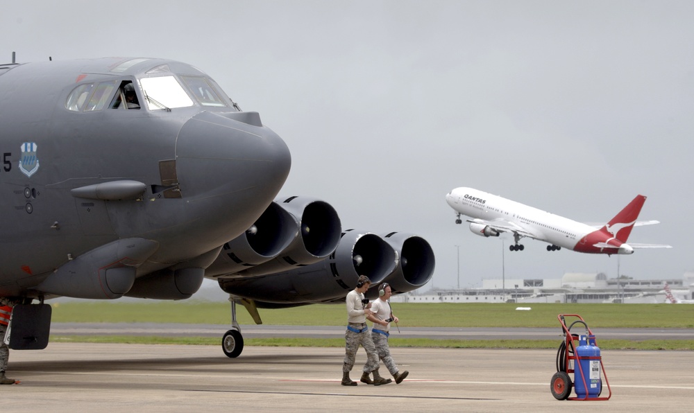 Stratofortress lands at Royal Australian Air Force Base Darwin