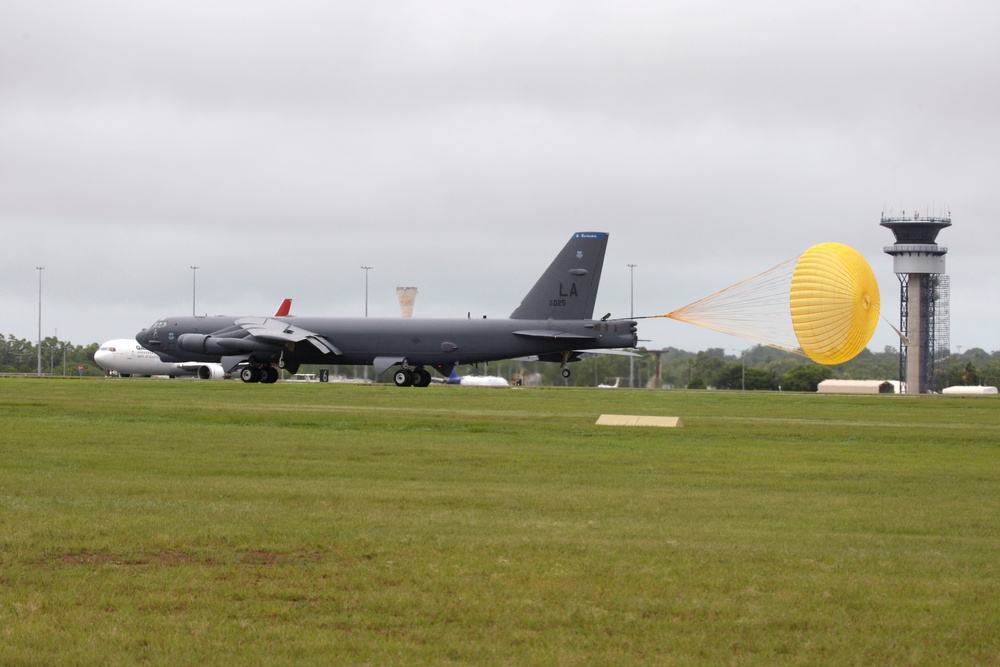 Stratofortress lands at Royal Australian Air Force Base Darwin