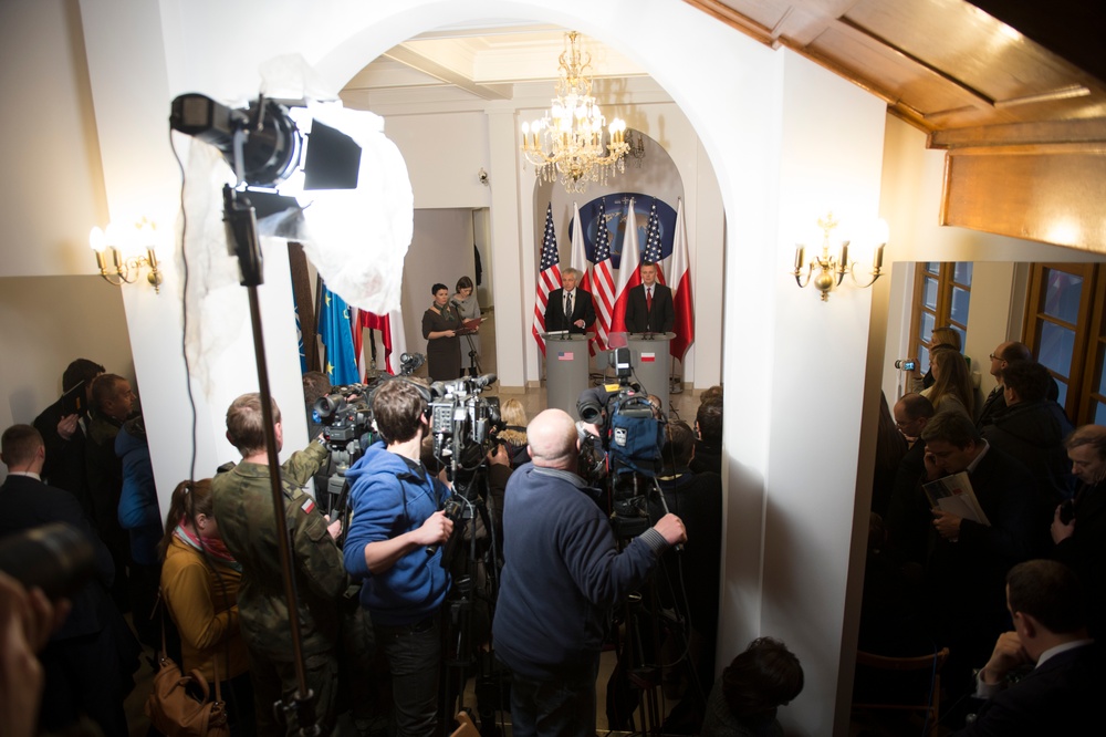 Secretary of defense visits Poland
