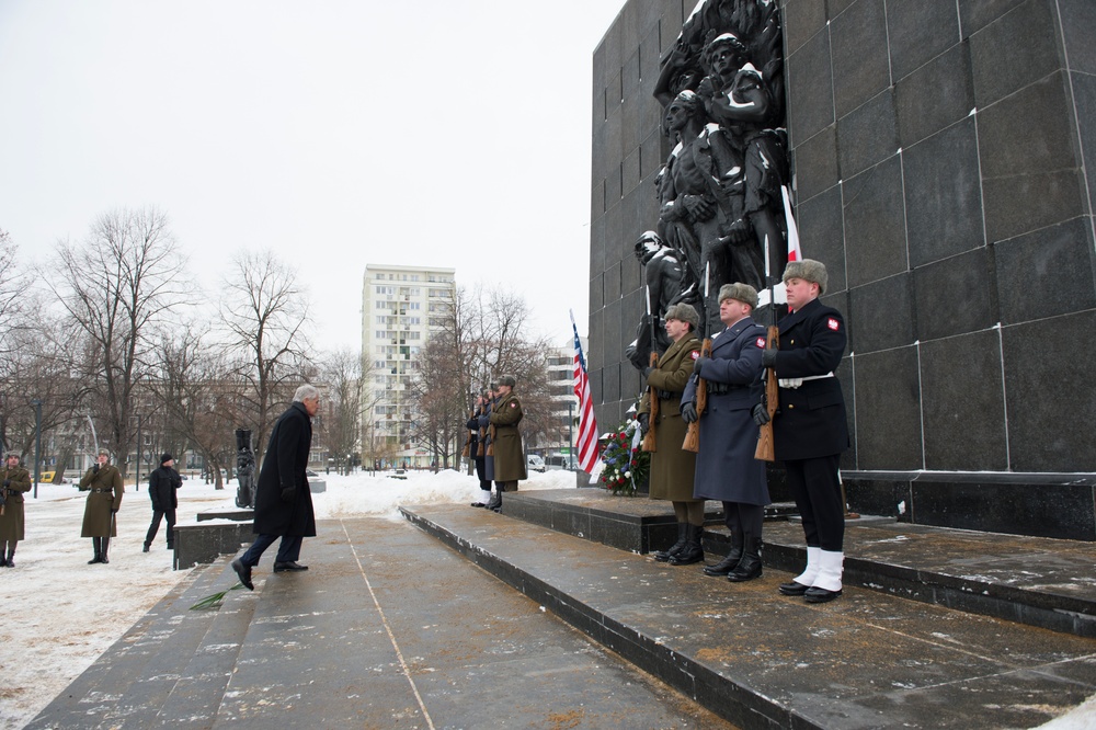 Secretary of defense visits Poland