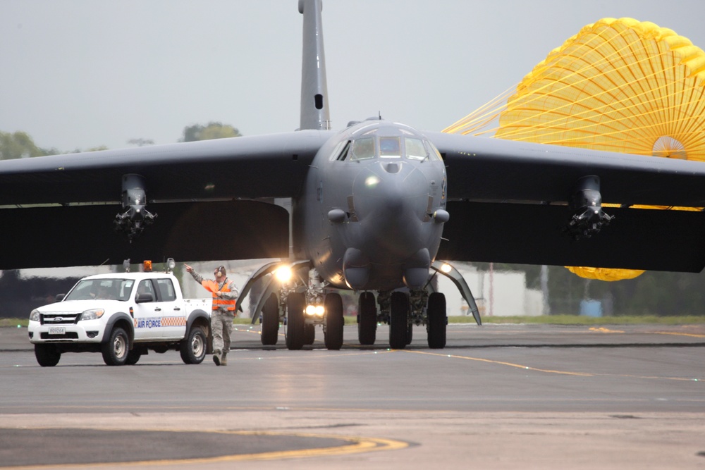 Stratofortress lands at Royal Australian Air Force Base Darwin