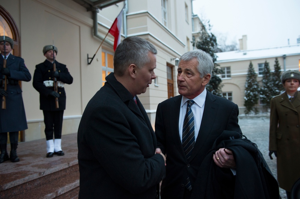 Secretary of defense meeting in Poland