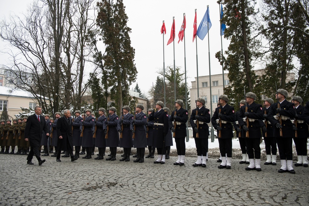 Secretary of defense visits Poland