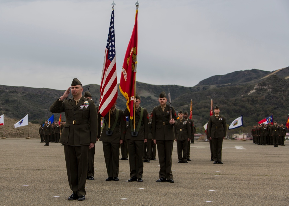 1st Marine Regiment Battle Colors re-dedication ceremony
