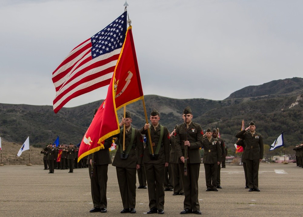 1st Marine Regiment Battle Colors re-dedication ceremony