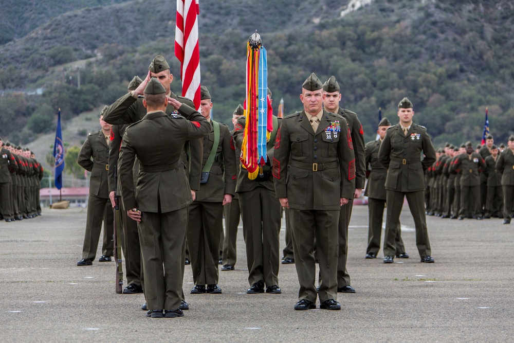 1st Marine Regiment Battle Colors re-dedication ceremony