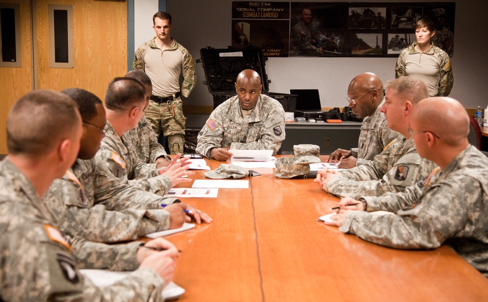 NETCOM Command Sgt. Maj. Allen visit