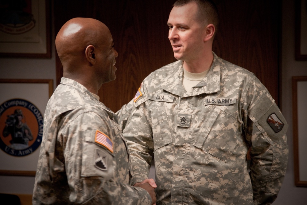 NETCOM Command Sgt. Maj. Allen visit