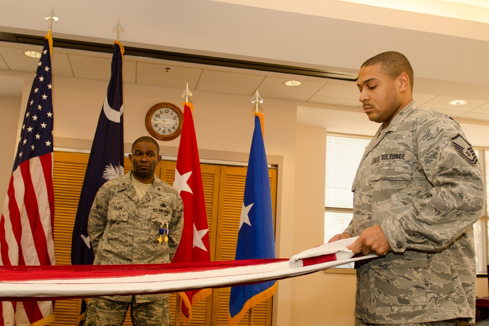 Retirement ceremony for Brig. Gen. Calvin Elam, the Assistant Adjutant General for Air of the South Carolina Air National Guard