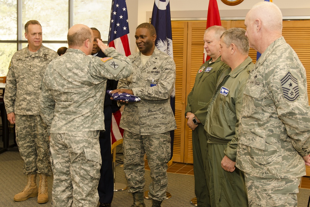 Retirement ceremony for Brig. Gen. Calvin Elam, the Assistant Adjutant General for Air of the South Carolina Air National Guard