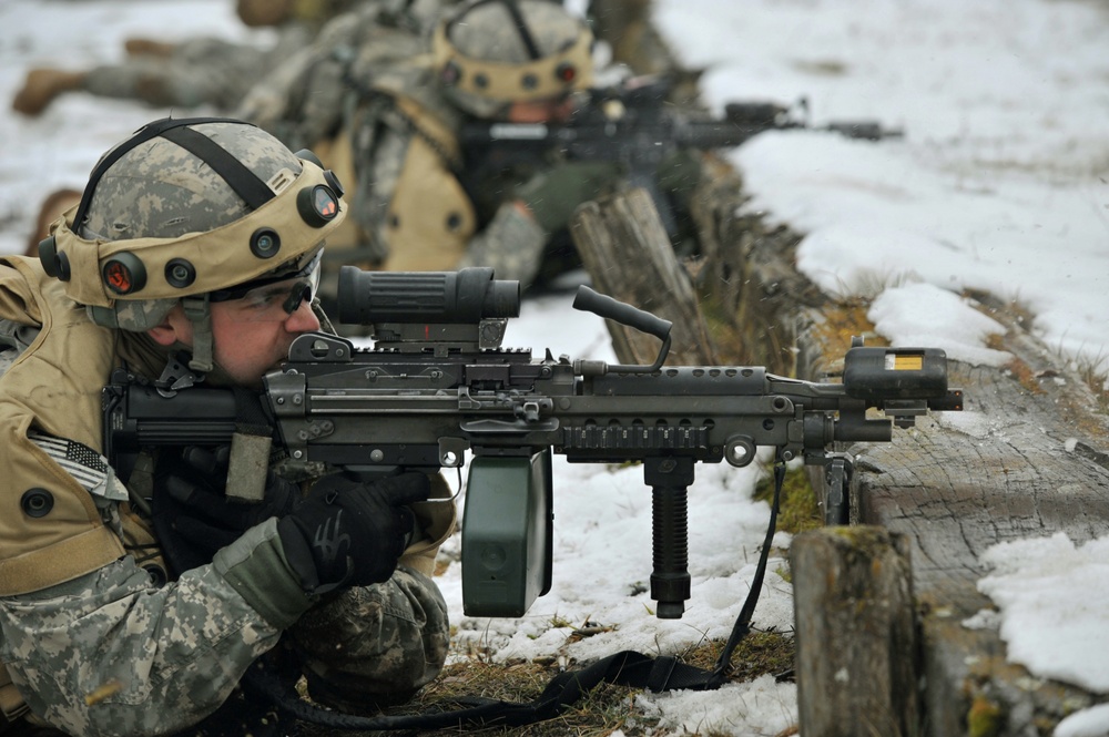 1-91 Cavalry Regiment (Airborne) platoon-level live fire exercise, Grafenwoehr, Germany