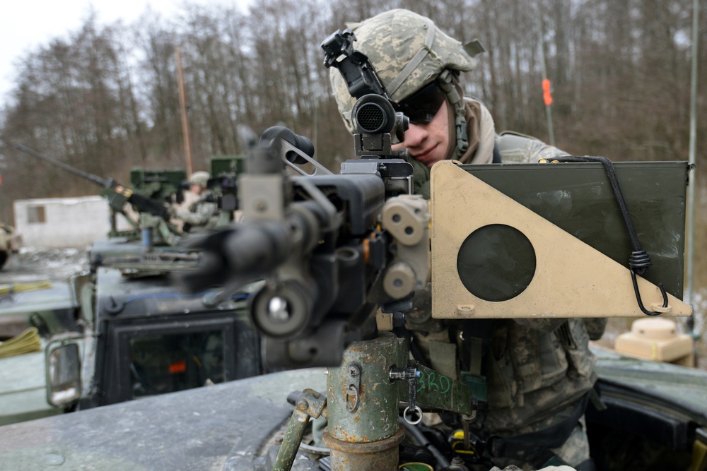 1-91 Cavalry Regiment (Airborne) platoon-level live fire exercise, Grafenwoehr, Germany