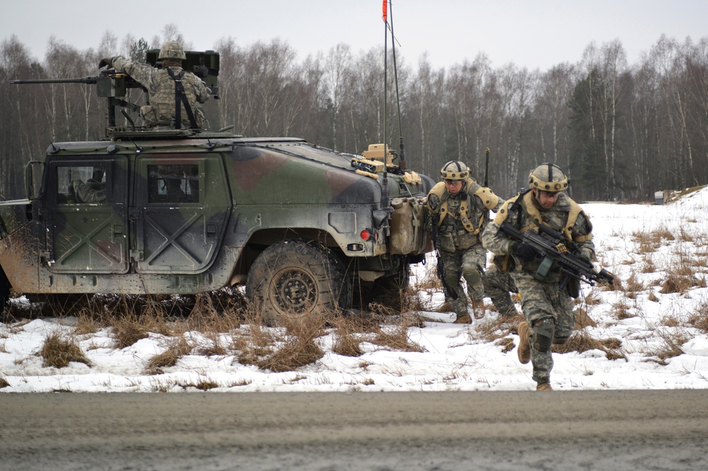 1-91 Cavalry Regiment (Airborne) platoon-level live fire exercise, Grafenwoehr, Germany