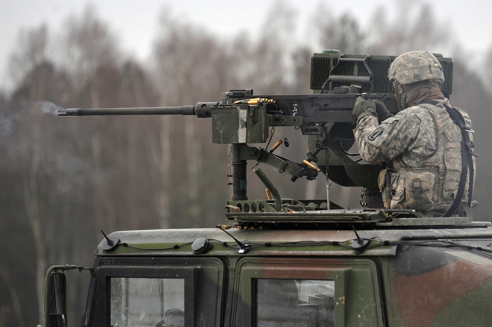 1-91 Cavalry Regiment (Airborne) platoon-level live fire exercise, Grafenwoehr, Germany