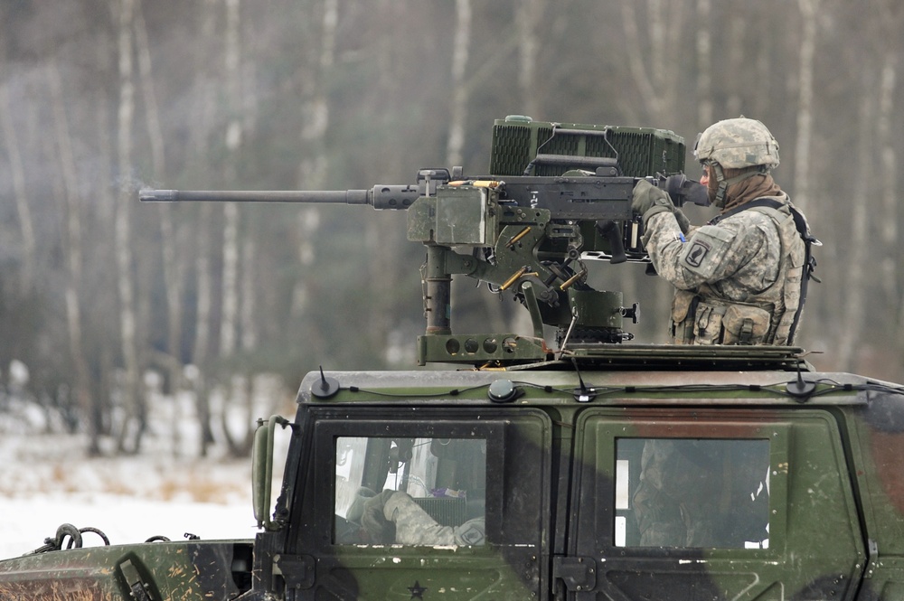 1-91 Cavalry Regiment (Airborne) platoon-level live fire exercise, Grafenwoehr, Germany