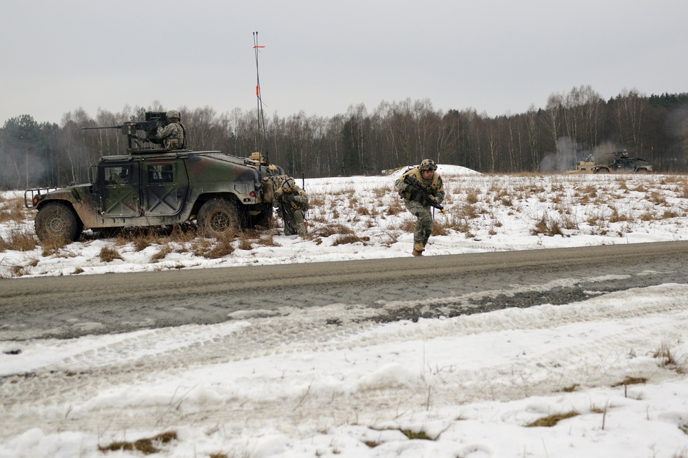 1-91 Cavalry Regiment (Airborne) platoon-level live fire exercise, Grafenwoehr, Germany