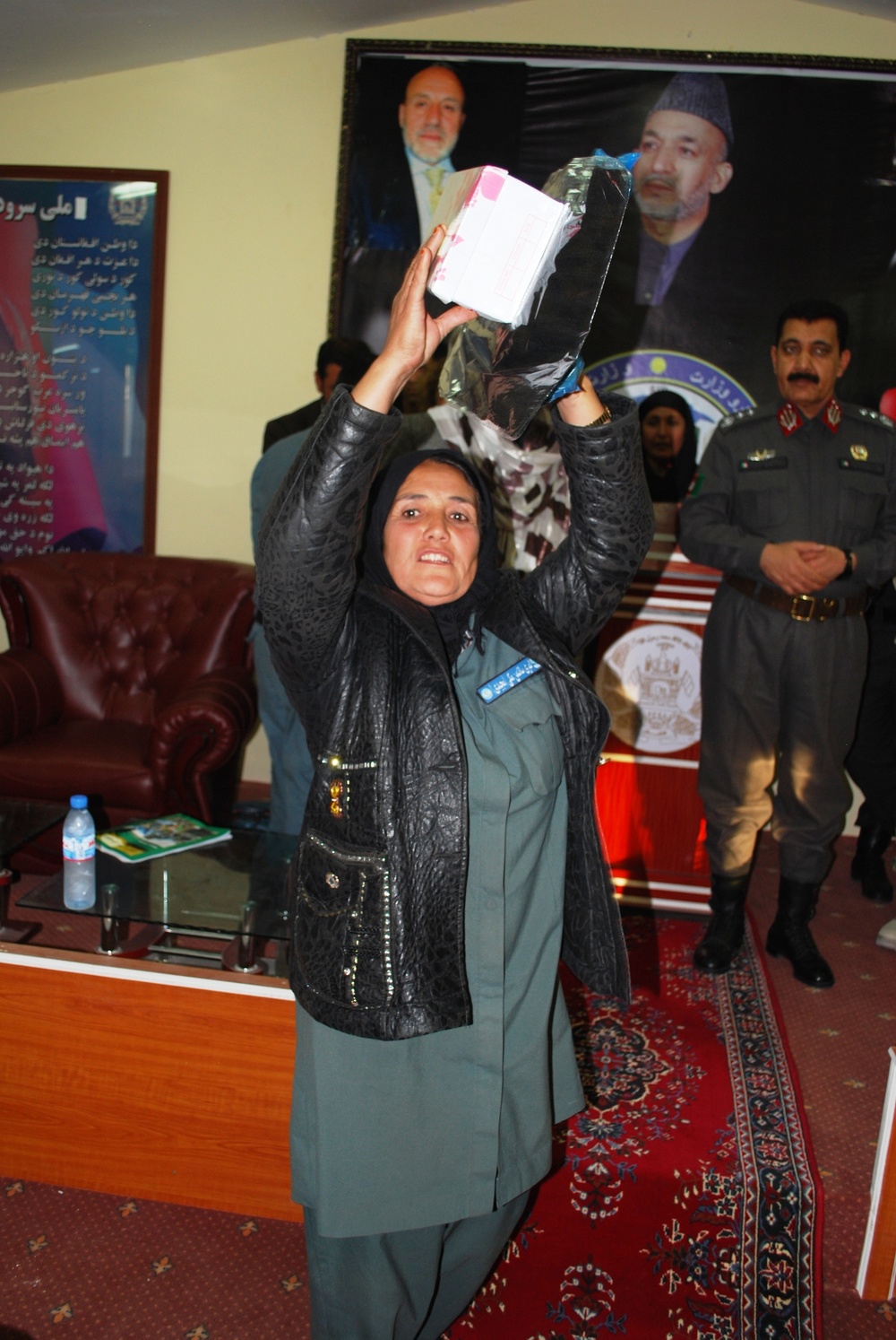 Afghan policewomen don fresh uniforms