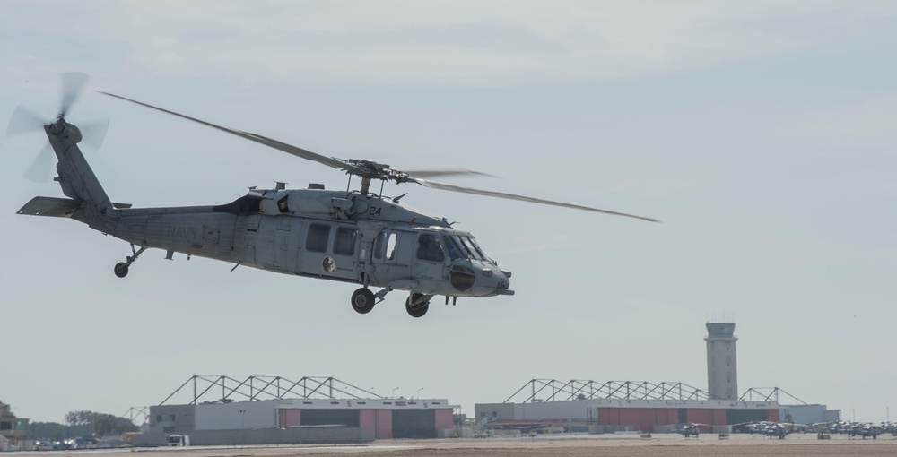 HSC-3 Seahawk takes off at Naval Air Station North Island