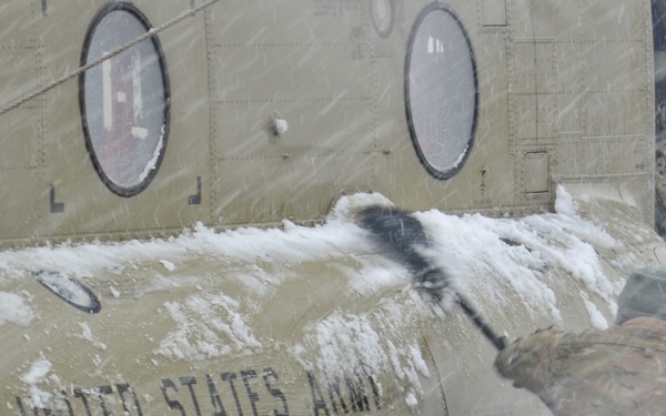 Snow at Bagram Air Field