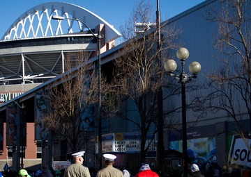 Seattle Marines join in Seahawks' Super Bowl victory parade