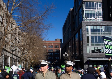 Seattle Marines join in Seahawks' Super Bowl victory parade