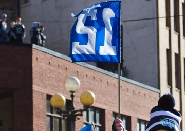 Seattle Marines join in Seahawks’ Super Bowl victory parade