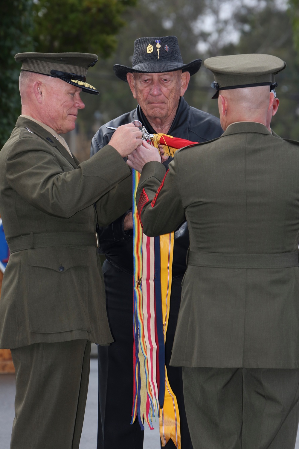 1st Marine Division Battle Colors re-dedication ceremony