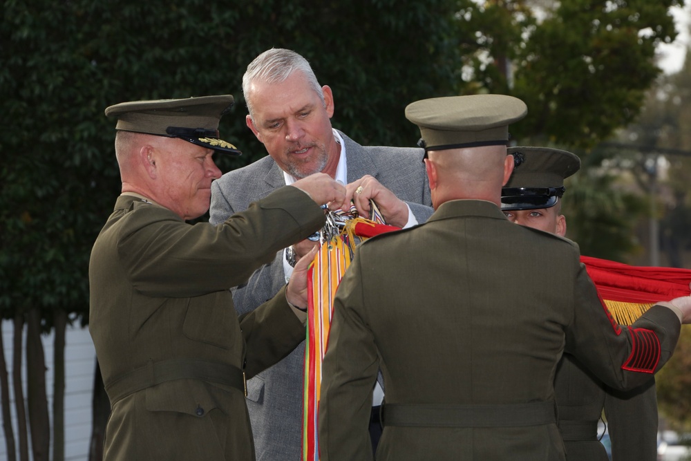 1st Marine Division Battle Colors re-dedication ceremony