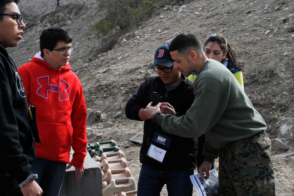 Marines conduct leadership exercise with MAES students