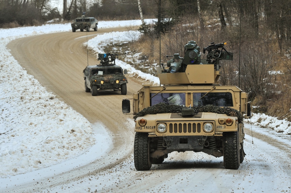 1-91 Cavalry Regiment (Airborne) PLT level maneuver exercise, Grafenwoehr, Germany