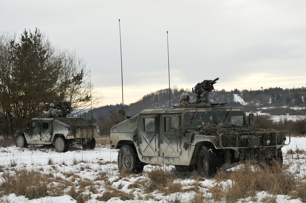 1-91 Cavalry Regiment (Airborne) PLT level maneuver exercise, Grafenwoehr, Germany