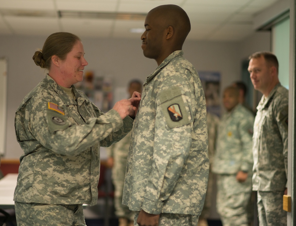 Sgt. Burns promotion ceremony