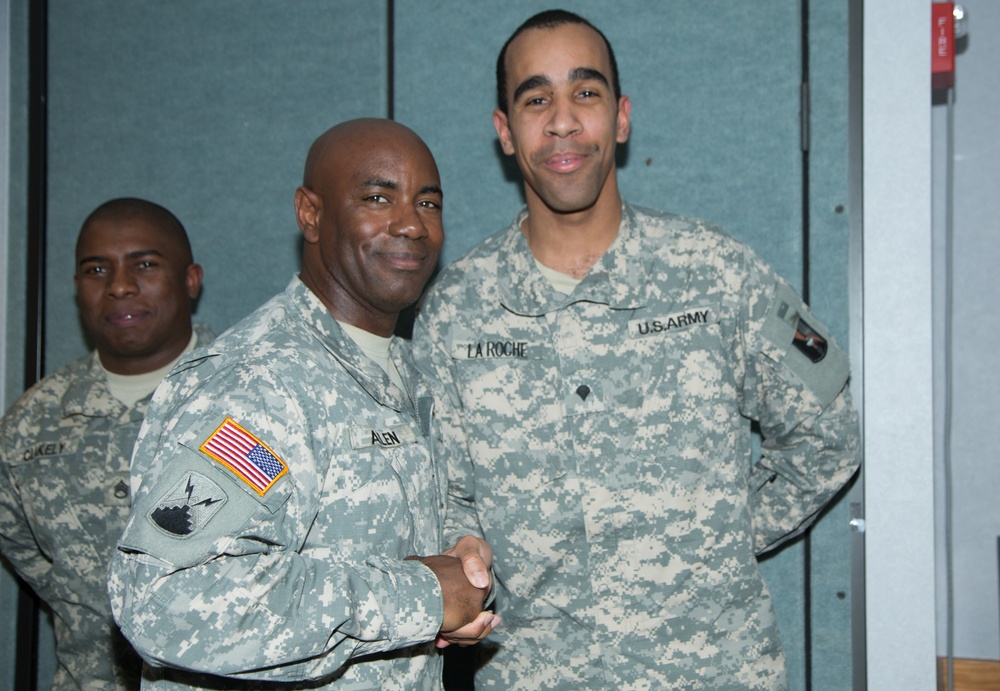 NETCOM Command Sgt. Maj. Allen visit