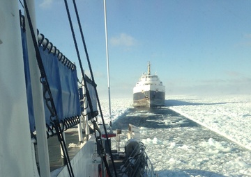 Cutter Katmai Bay escorts motor vessel Algo Steel