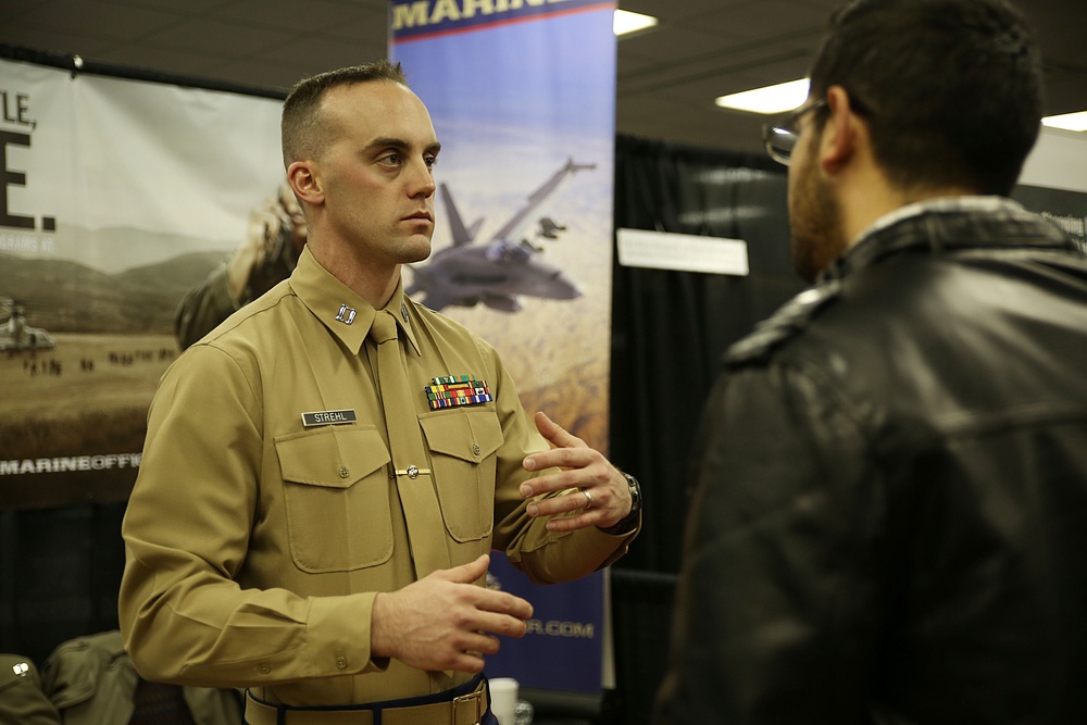 Marines visit UTEP during 2014 MAES Leadership Academy