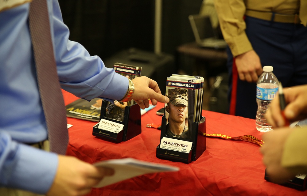 Marines visit UTEP during 2014 MAES Leadership Academy