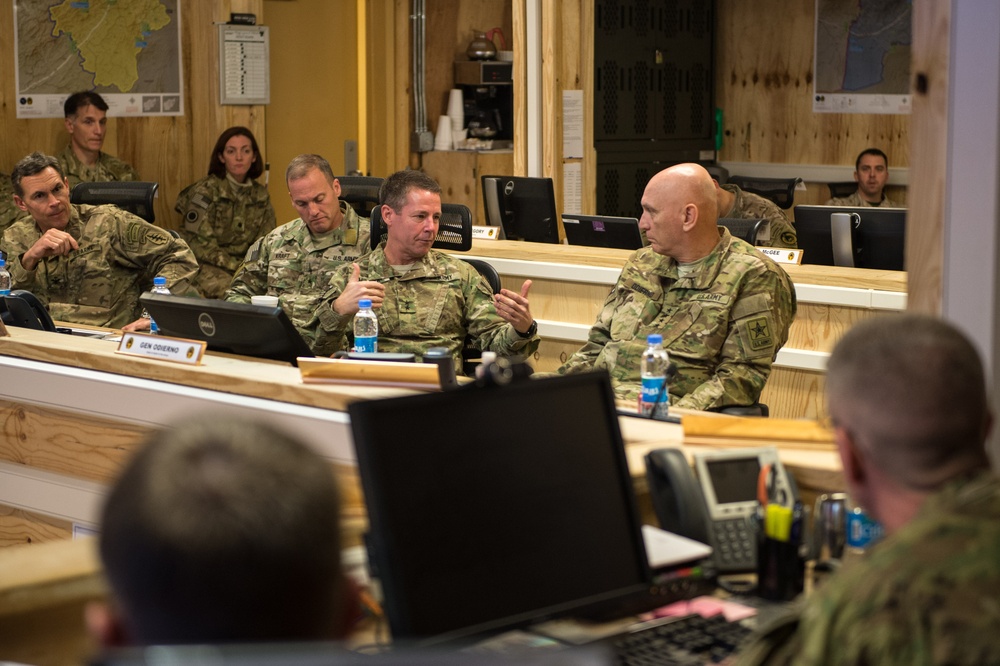 United States Army chief of staff visits with soldiers in Afghanistan