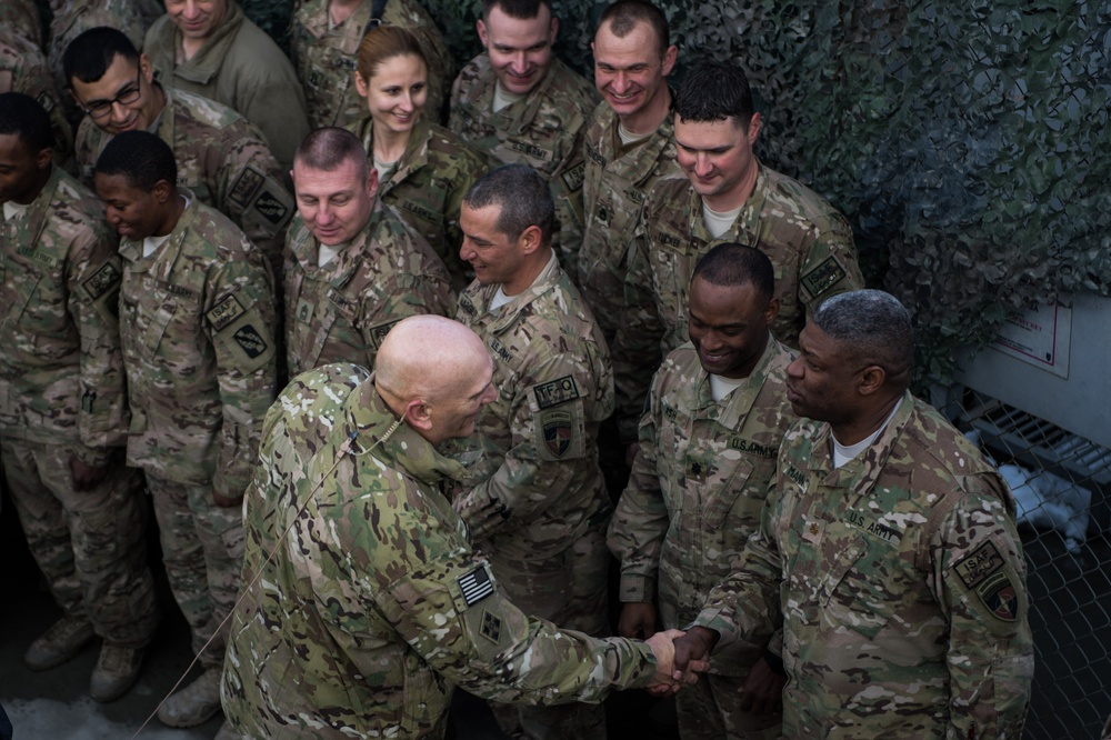 United States Army chief of staff visits with soldiers in Afghanistan