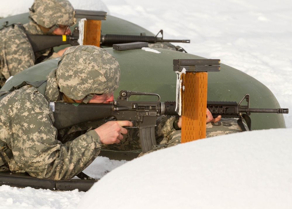 Utah reservists qualify in the snow during Best Warrior Competition