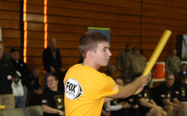 Fort Bragg soldiers, Fox Sports Girls, MLB players Wiffle ball game