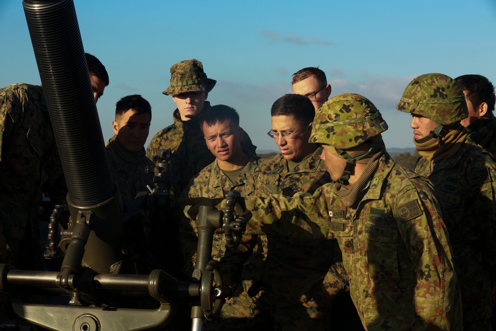 Marines, JGSDF fire 120mm mortars during Iron Fist