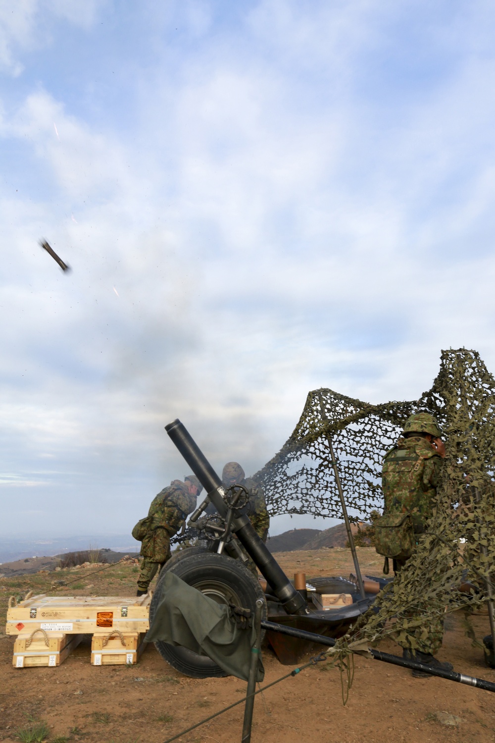 Marines, JGSDF fire 120mm mortars during Iron Fist